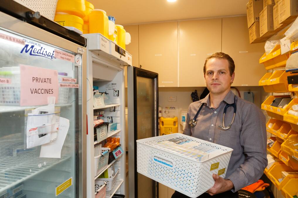 Rollout: Dr Ben Seckold, of Hamilton Doctors, says their phones have been ringing off the hook for the COVID-19 vaccine. He expects 80-to-100 doses of the vaccine to arrive on Friday ahead of Monday's rollout.