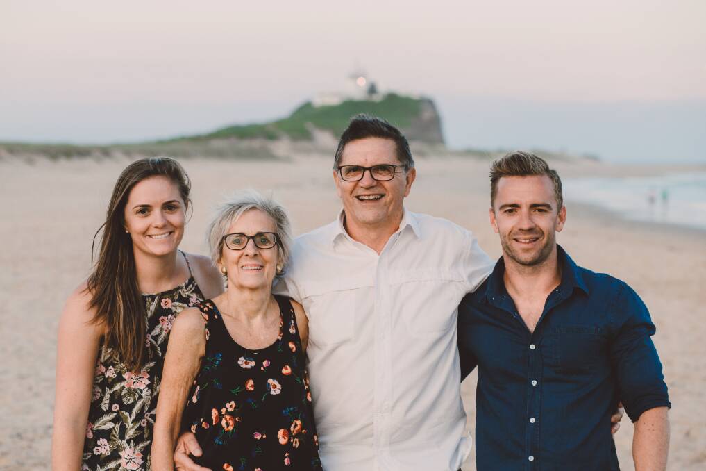 Legacy: Margot, Libby, Mark and Josh Widdup a month before Libby lost her 20 year battle with cancer. The family hopes to raise awareness of ocular melanoma and the Melanoma Institute Australia. Picture: Samuel Jacob Photography