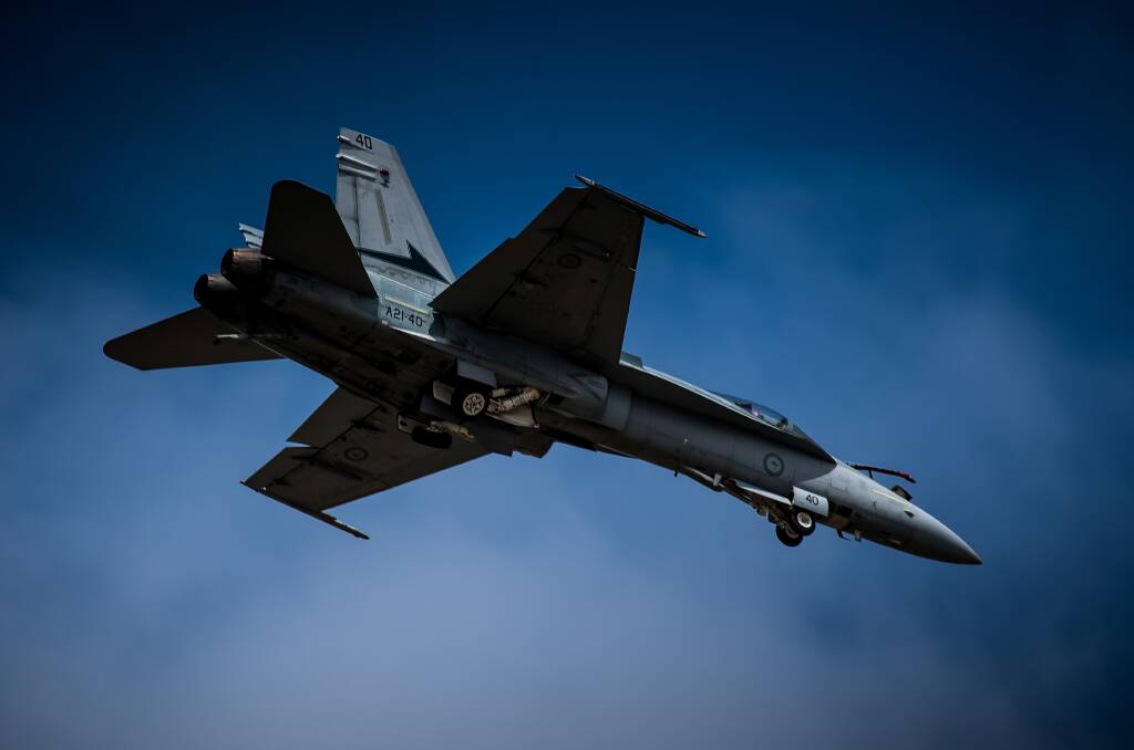 Top guns: Pilots, intelligence officers and air combat officers will be tested in the practical components of the air warfare instructors’ course from Williamtown RAAF base off the east coast this month. Photo: Simon McCarthy