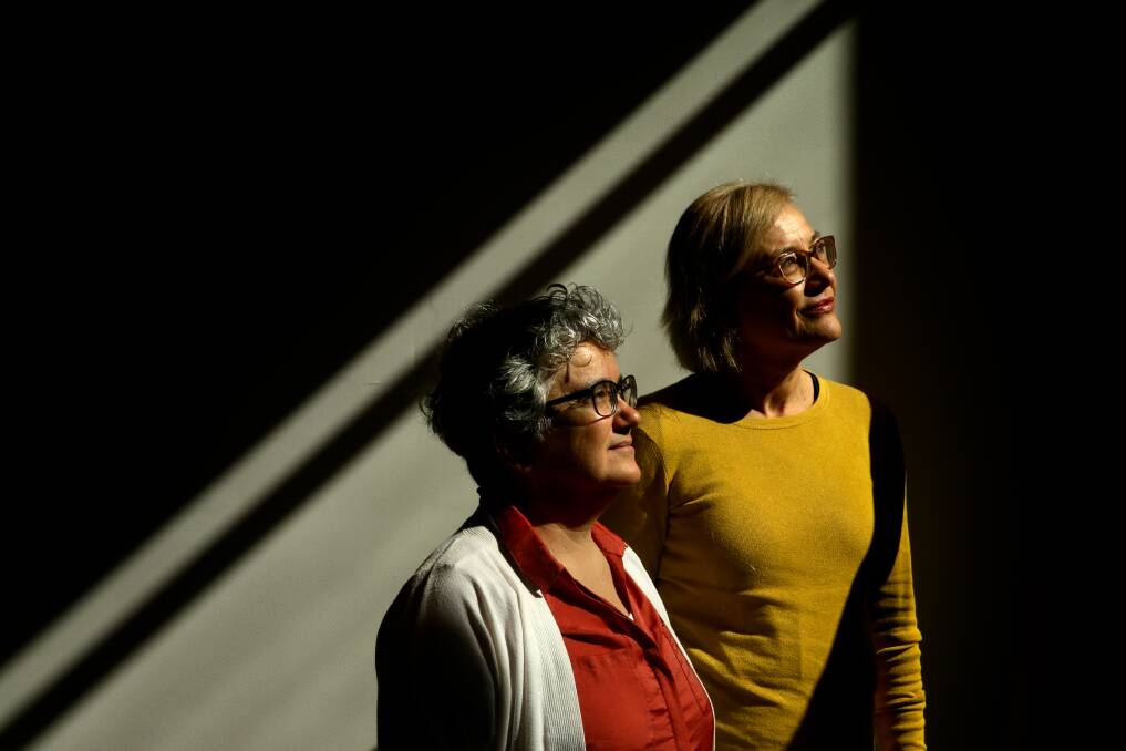 Hope: Professor Frini Karayanidis, left, and Dr Helen English, are looking at creativity's role in age-related cognitive decline. Picture: Jonathan Carroll