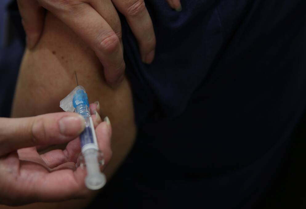 Jabbed: It's the "pinnacle period" to get the flu vaccine. Picture: Simone De Peak