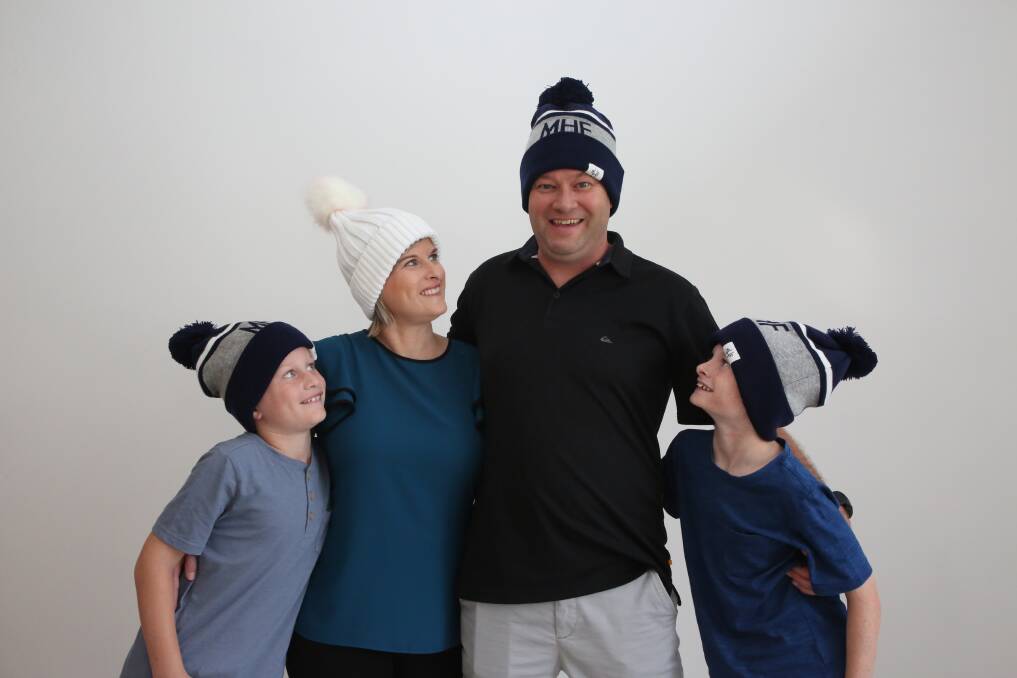 Hope: The $7.5 million donation to fund brain cancer research means the world to Jason and Jillian Crawley and their two boys, Jackson and Jacob. Jason is undergoing treatment for grade three brain cancer.