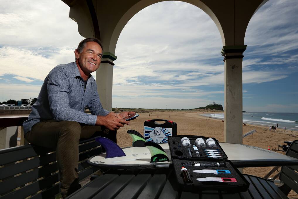 Numbers man: Lake Macquarie's Phillip Rankin with his portable RBTI analysis kit and software that he developed with business partner Ken Dark. Picture: Simone De Peak.