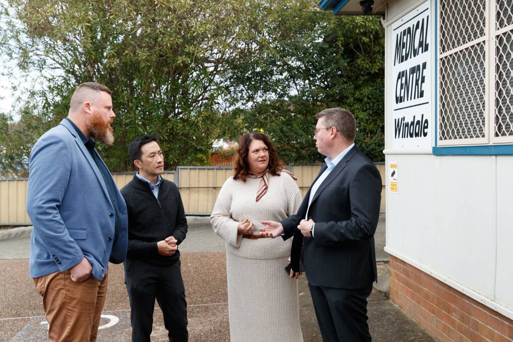 Priority status: Dr Lee Fong with Labor MPs Dan Repacholi, Meryl Swanson and Pat Conroy when changes to the Distribution Priority Area classifications were announced in July. Picture: Max Mason-Hubers