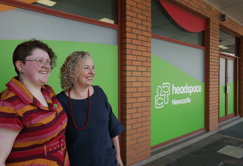 Meeting demand: Katie Unwin, of the headspace Youth Reference Group, and Sharon Claydon, Federal Member for Newcastle, at the opening of the expanded headspace facility on Hunter Street. Picture: Simone De Peak