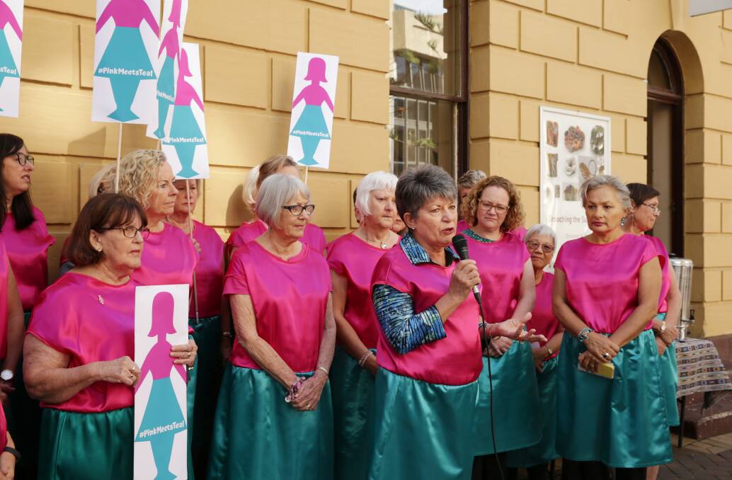 The fight for fairness: Dr Olga Ostrowskyj speaks at the Pink Meets Teal launch.