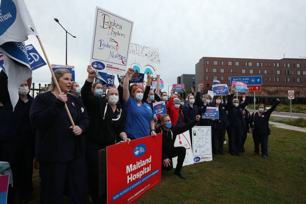 Broken: Nurses and midwives are calling for safer staff-to-patient ratios. Picture: Simone De Peak