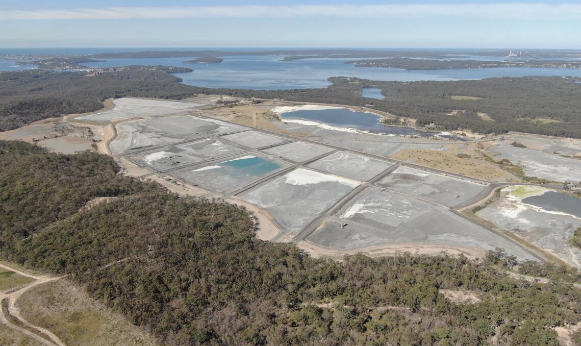 Growing problem: An estimated 45 tonnes of heavy metals leach into Lake Macquarie every year from 100 million tonnes of ash waste.
