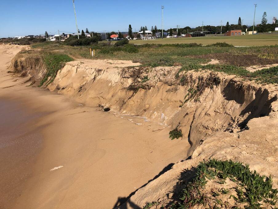Lost: Exposed foreshore near the old Stockton Tip on Tuesday. Planning is underway to excavate buried waste from the site. Picture: Crown Lands