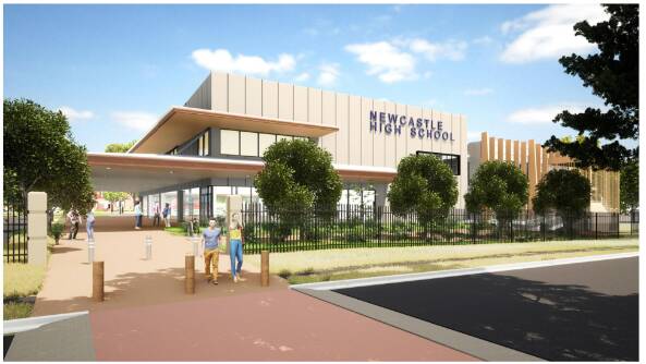 Architect plans for the redevelopment of Newcastle High School. 