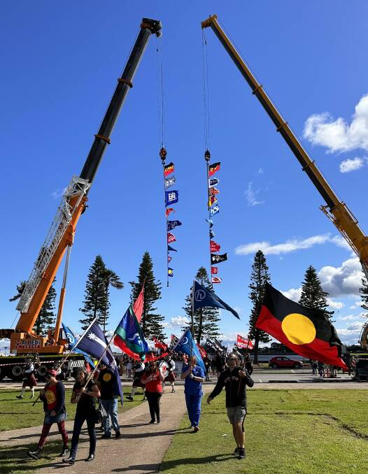 Union members celebrate May Day at Foreshore Park. Picture by Leigh Shears. 