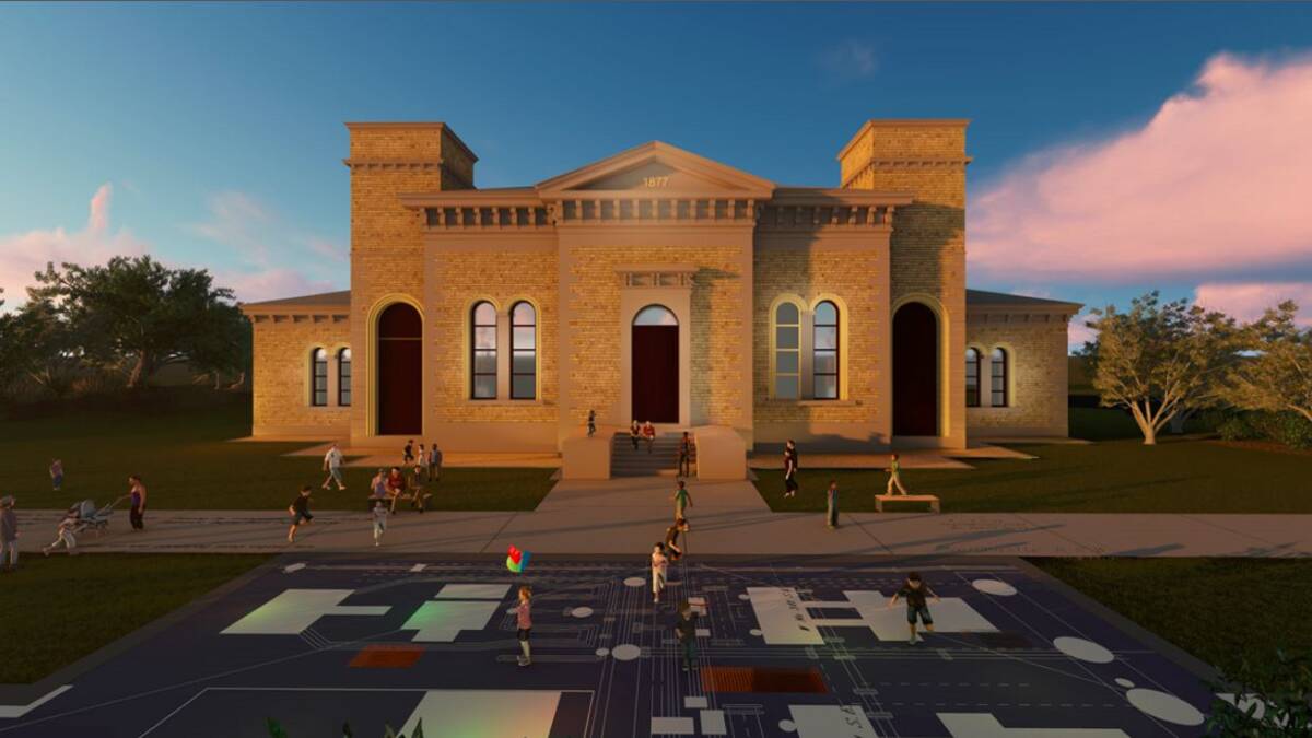 Vision: An artist's impression of the Carrington Pump House forecourt will look after the current renovations are completed next year. The project will breathe new life into the famous industrial landmark.