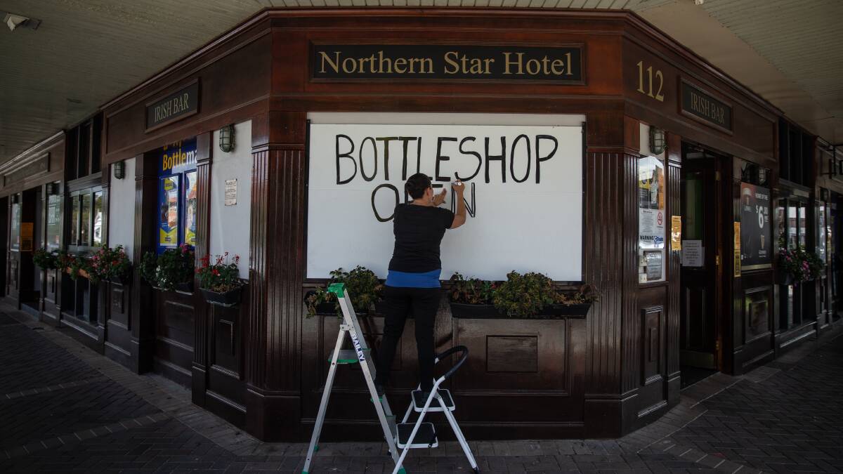 Still open: The Northern Star's bottle shop will remain open during the shutdown. Picture: Marina Neil.