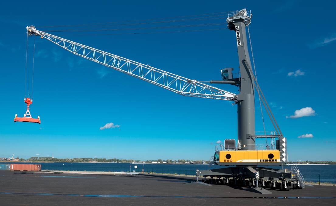 Diversification: An artist's impression of a German-built 40 tonne Liebherr L550 crane.