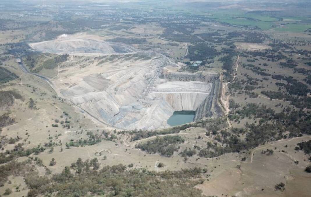 Ambitious: Looking down from Bells Mountain into the Muswellbrook Coal pit. 