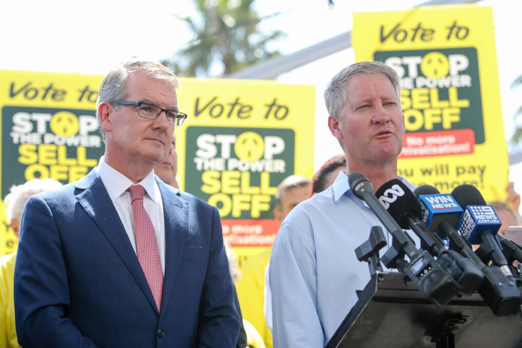No deal: Labor leader Michael Daley with Electrical Trades Union secretary Justin Page. Picture: Adam McLean