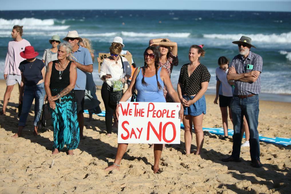 No way: An application to extend an offshore gas exploration licence has attracted widespread opposition between Port Stephens and Sydney. 