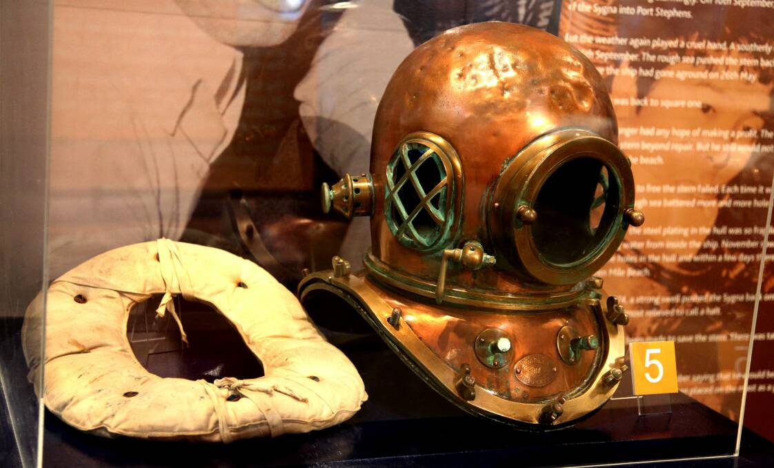 ARTEFACTS: A dive suit worn by Kitoku Yamada, who refloated the Sygna, is part of the museum collection.
