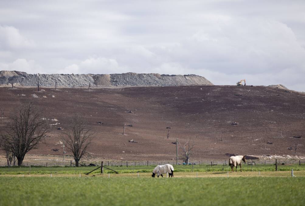 Work in progress: Rehabilitation at the edge of the Mount Pleasant Coal Mine for in Muswellbrook. The government is pushing for higher standards of rehabilitation. 