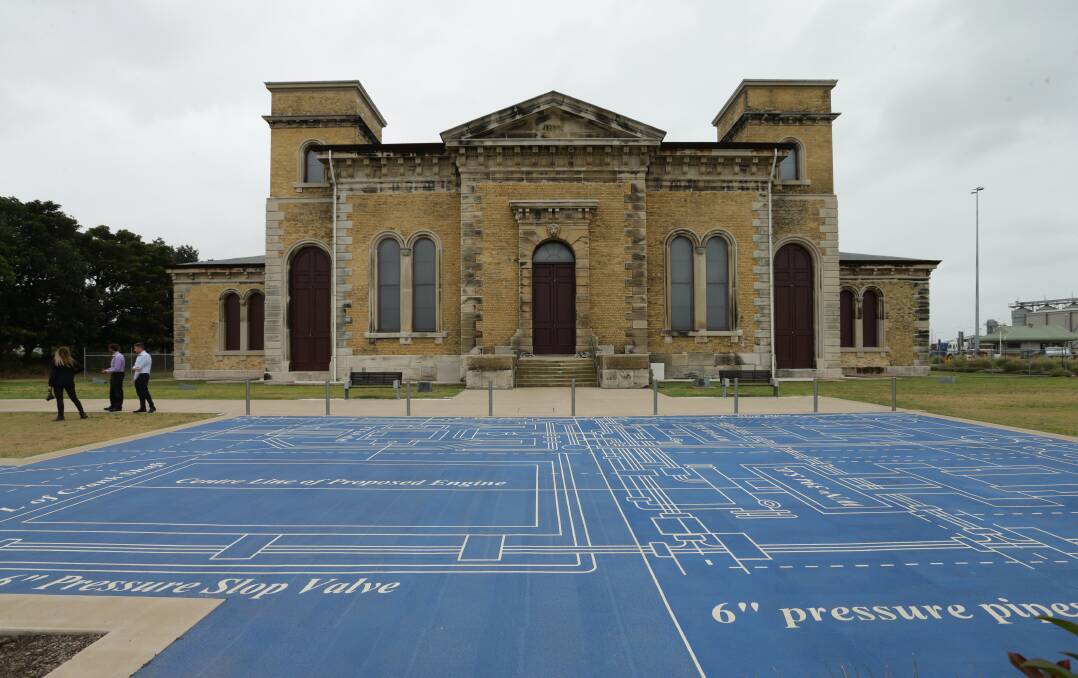 Looking good: The recently restored facade of the Carrington Pump House showing the newly created forecourt. Picture: Johnathan Carroll 