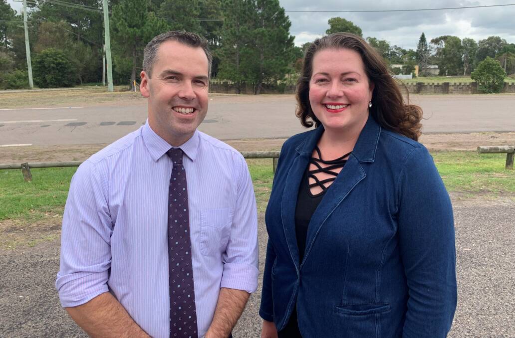 Partnership: Port Stephens Mayor Ryan Palmer and Liberal candidate Jaimie Abbott