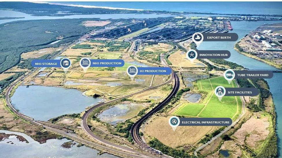 The Port of Newcastle's clean energy hub plan. Image supplied.