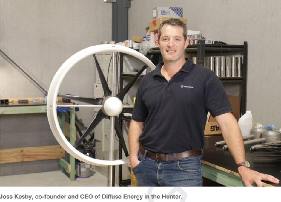 Joss Kesby, co-founder and chief executive of Diffuse Energy in the Hunter. 