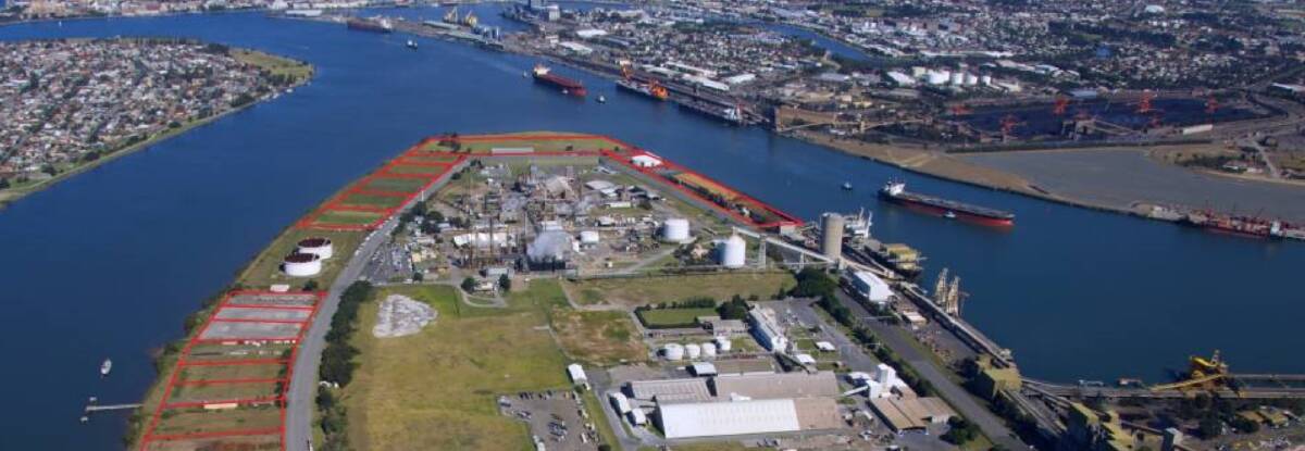 INDUSTRIAL ESTATE: Aerial view of Kooragang Island with Walsh Point in the distance, where the north and south arms of the Hunter River meet.