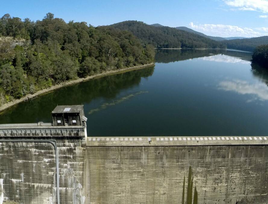 Dwindling supply: Chichester Dam is one of the Lower Hunter's main water storages. It is presently at 73.7 per cent. 
