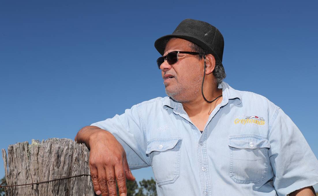 Wonnarua National Aboriginal Corporation chief executive Laurie Perry at his property near Singleton. Picture by Peter Lorimer.