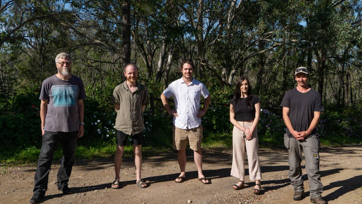 Kai Wild with members of the University of Newcastle research team. Picture: Grant Gibbins