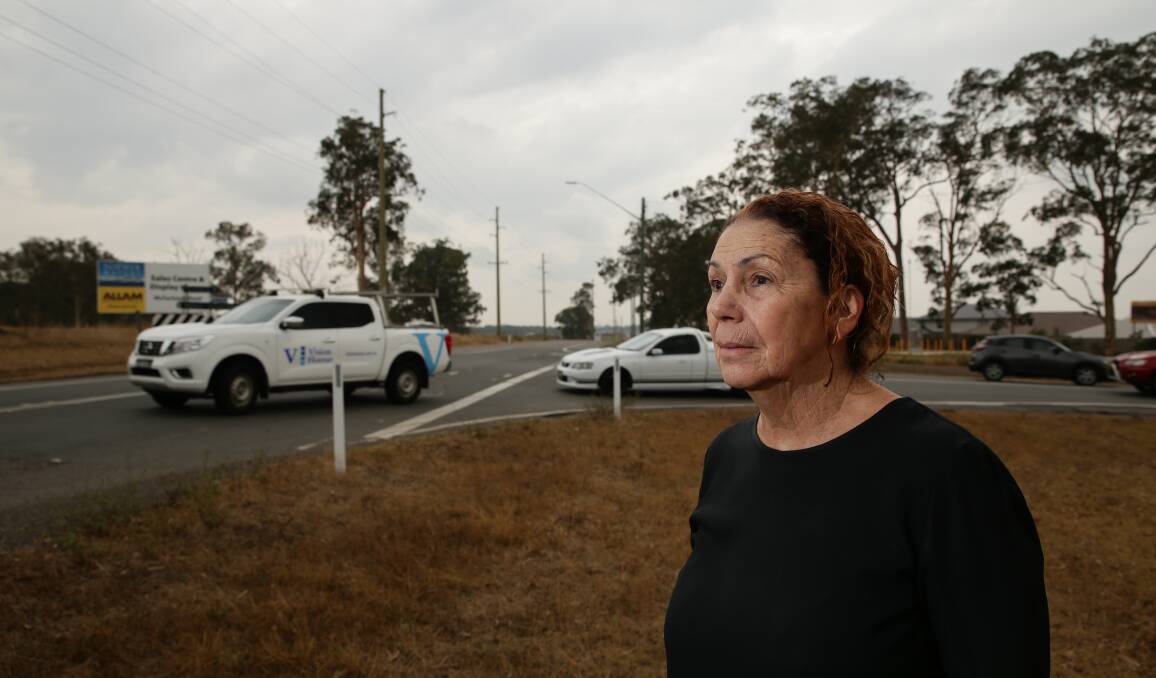 Bottleneck: Maitland mayor Loretta Baker at the intersection of Government and Raymond Terrace Roads. Maitland Council hope to upgrade to intersection to meet growing demand. Picture: Simone De Peak