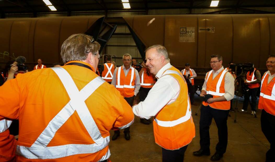 Anthony Albanese visited Varley Engineering in late 2020. Picture Jonathan Carroll