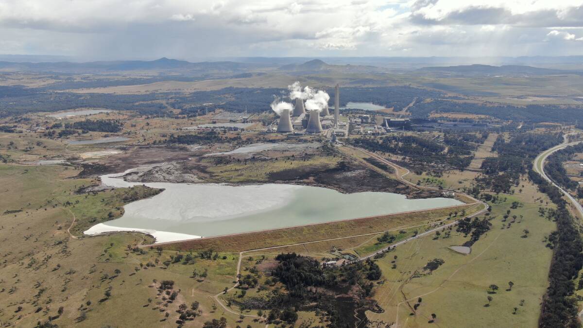 Bayswater coal ash dam in the Hunter Valley 