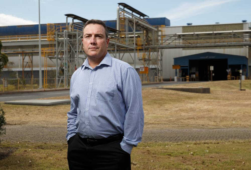 Energy intensive : Tomago Aluminium chief executive Matt Howell said the smelter is operating below capacity due to the cost of power. Picture: Max Mason Hubers