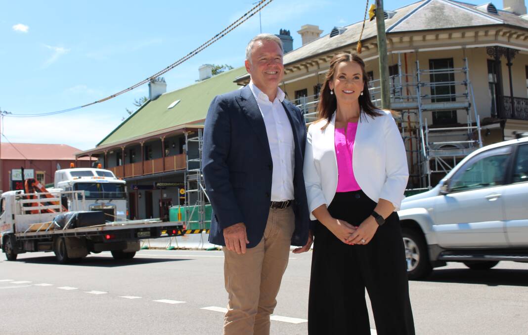 Bypass commitment: Federal Hunter MP Joel Fitzgibbon with Labor's Upper Hunter state candidate Melanie Dagg.