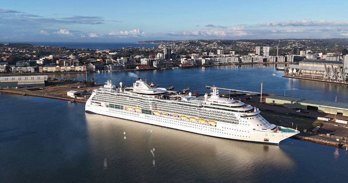 Luxury cruise ship moored in Newcastle for repairs
