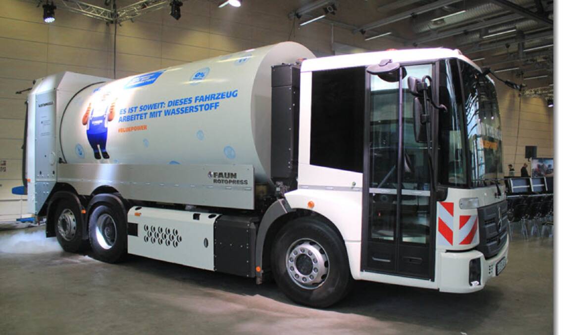 No waste: A hydrogen-powered garbage truck. The trucks could prevent millions of tonnes of emissions.