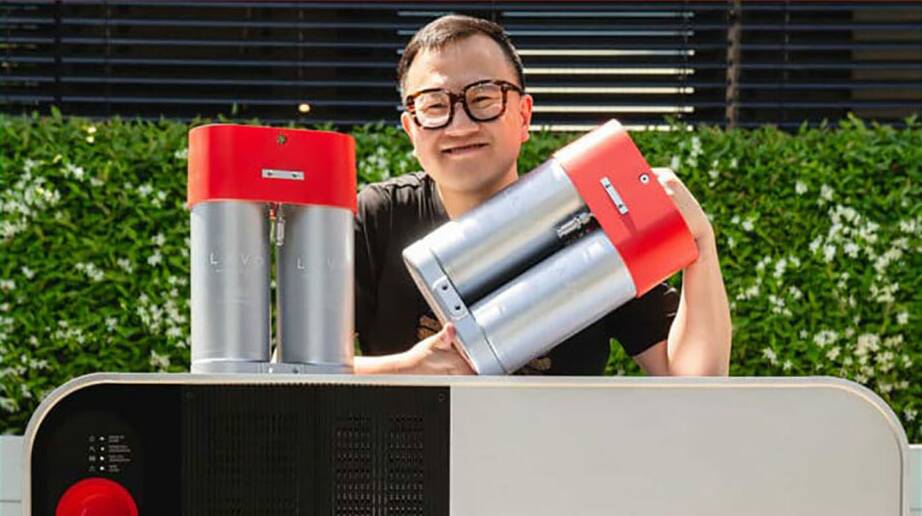 High demand : LAVO chief executive Alan Yu. The company has received a grant that will allow it to mass produce one of the world's first solid state hydrogen energy storage devices.
