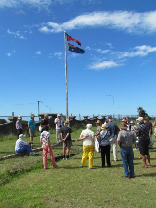 Friends of King Edward Park hoisted both the Australian and Aboriginal flags during a rally at the site in 2011. 