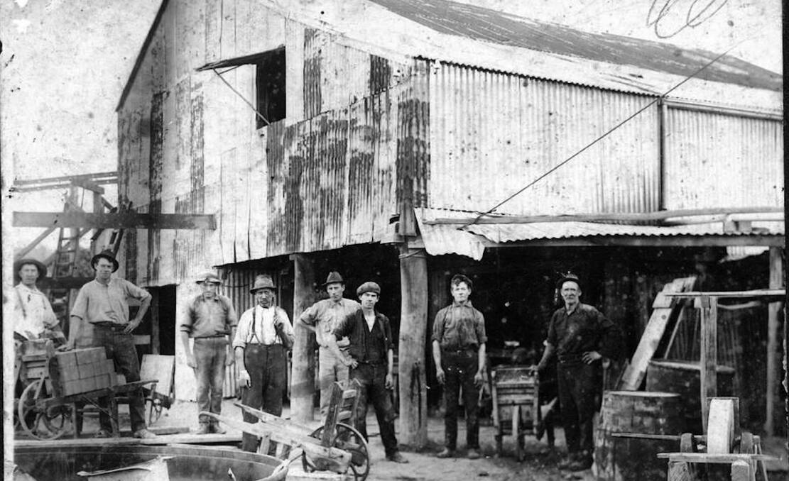 Working class: An historic image of the brickworks which once operated at the Waratah Village site. 