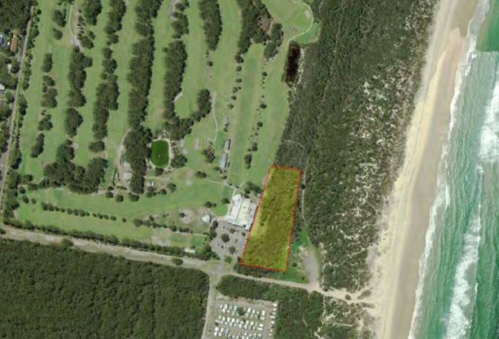 Potential: Map shows the 1.4 hectare parcel of land in yellow adjacent to the existing golf course. 