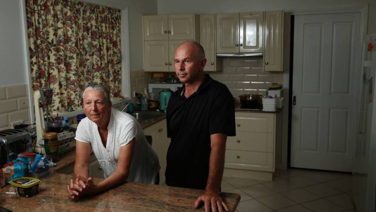 Not convinced: Red Zone residents Terry and Jenny Robinson. The couple believe there is a direct link between PFAS exposure and poor health. Picture: Max Mason-Hubers