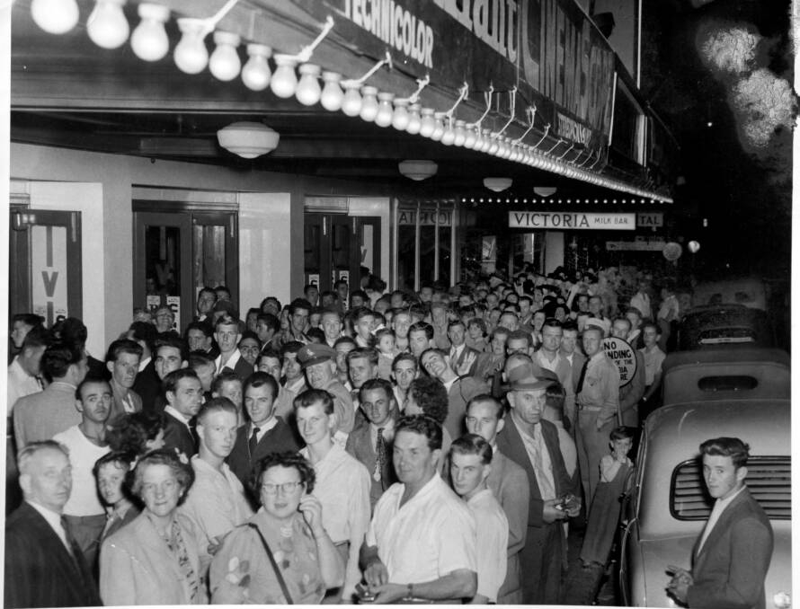 Heyday: A crowd outside the Victoria Theatre in the early 1960s. Once restored the building will once again be used to live theatre. 