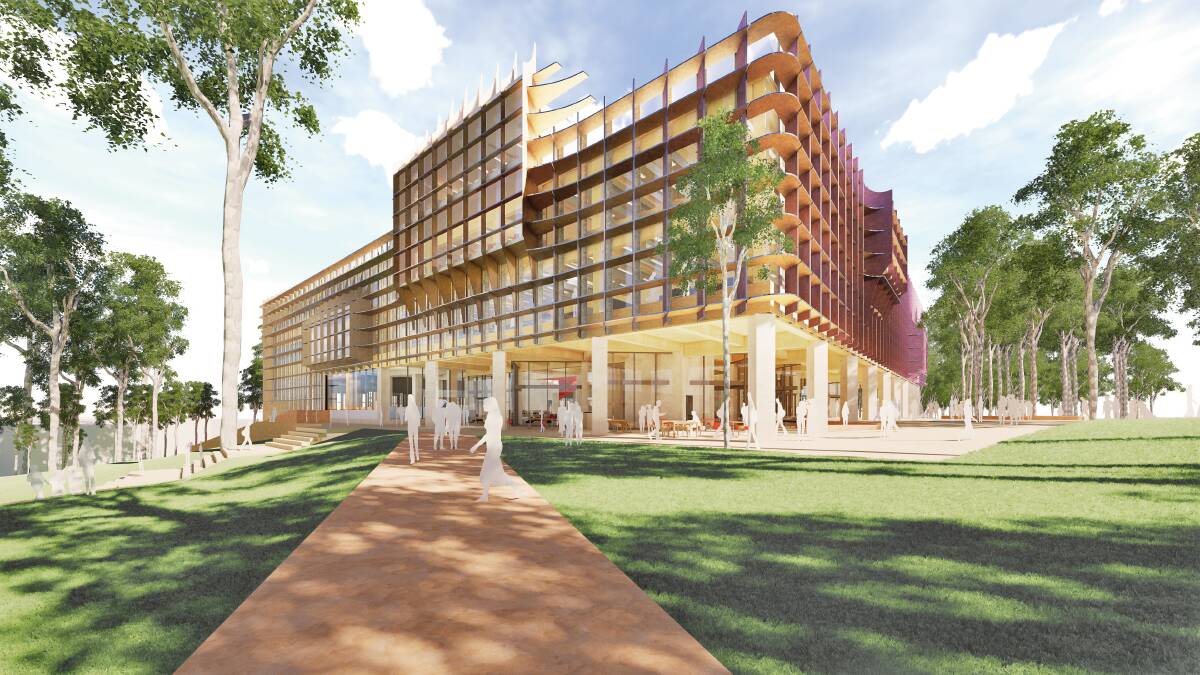Vision: An artist's impression of the University of Newcastle's Hunter STEMM transformation hub at the Callaghan campus. 