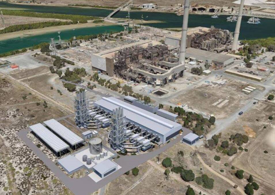 Firming power: Artist's impression of AGL's proposed gas-fired power station at Tomago. The plant will provide firming power for industry. 