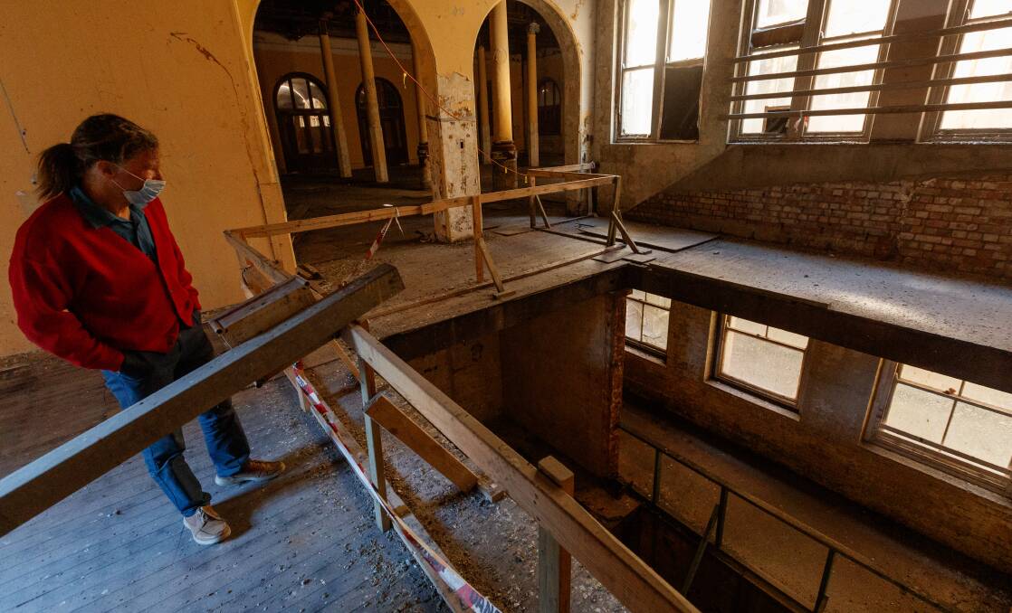 Jerry Schwartz inside the former post office in June 2021. Picture: Max Mason Hubers