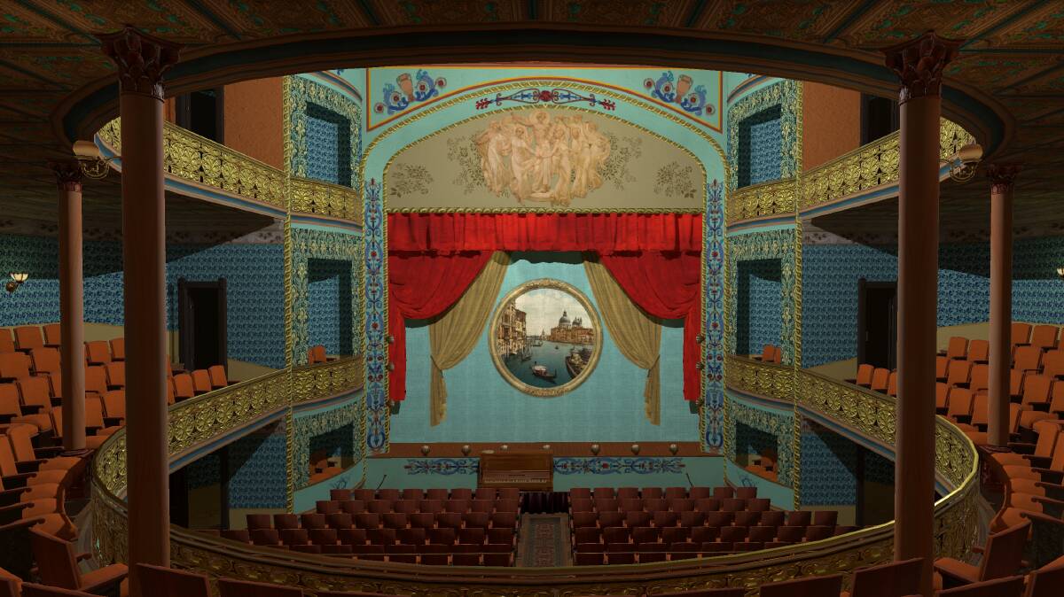 Showtime: The main stage of the Victoria Theatre c1891 recreated by the university's IT Innovation team
