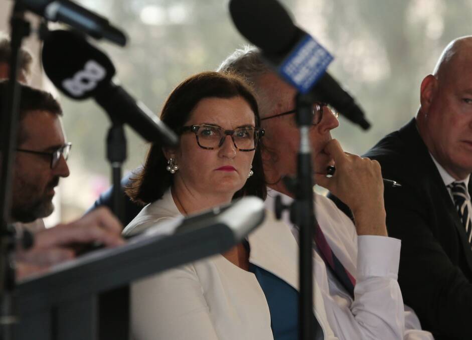 Apology: Education Minister Sarah Mitchell apologised on Monday night for her department's handling of the asbestos crisis. Picture: Simone DePeak. 