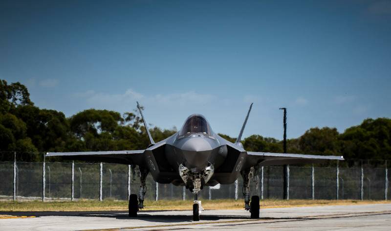 Ready for takeoff : A recently acquired Joint Strike Fighter at Williamtown RAAF base. 